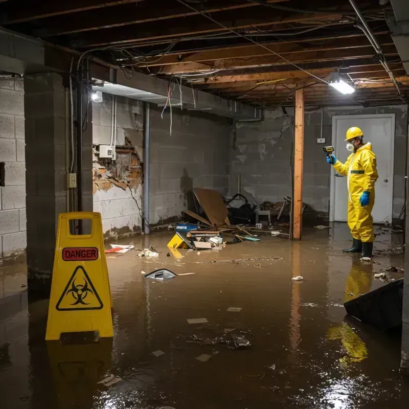 Flooded Basement Electrical Hazard in Wake Village, TX Property